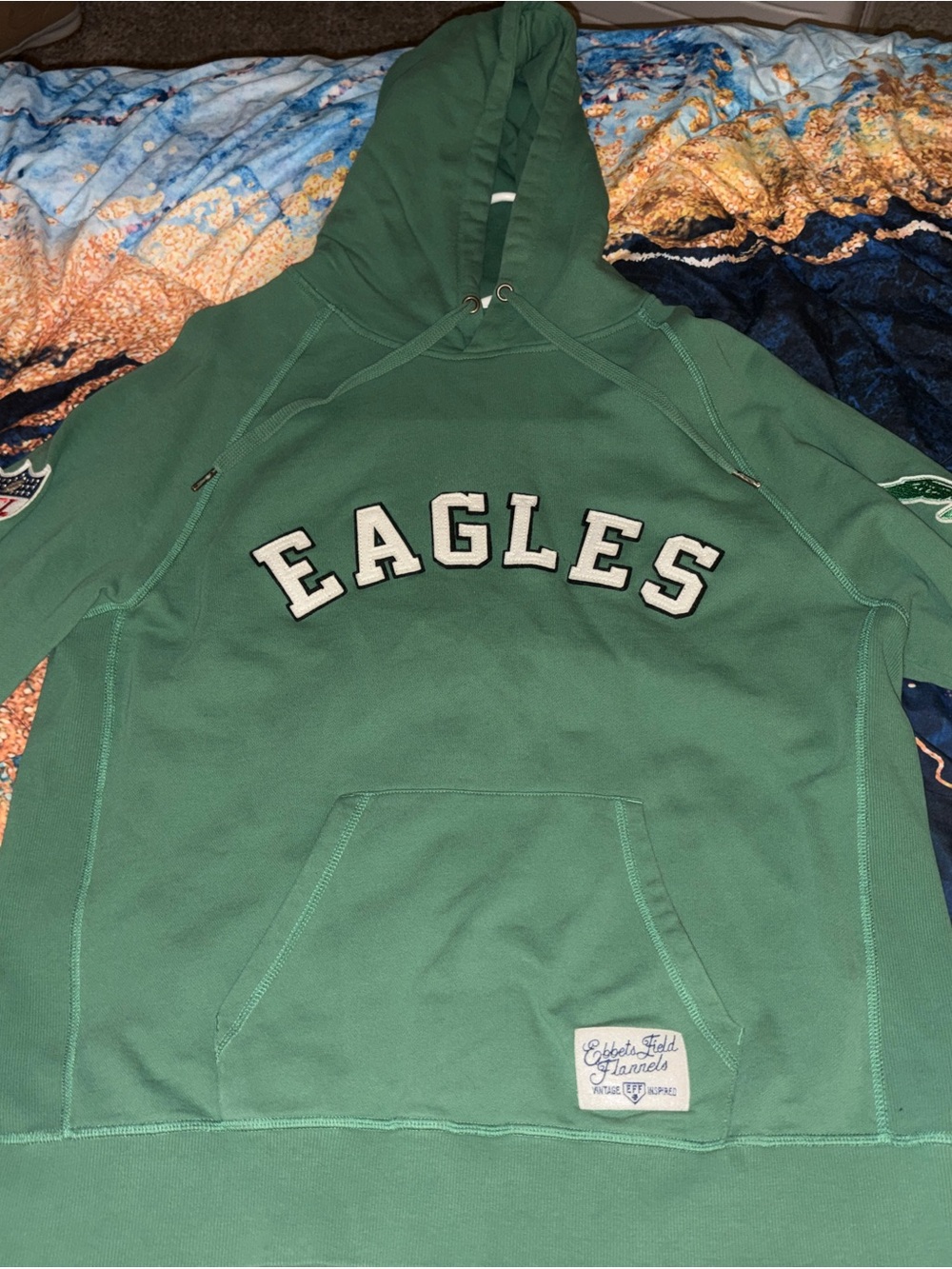 Eagles Green Pullover Hoodie - ebbets field fannels